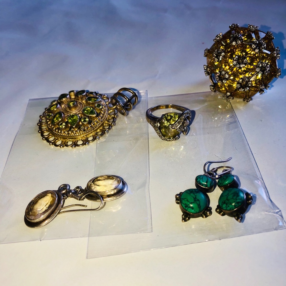 SOLD🚦📦❌Precious stone and silver jewellery set